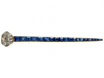 Horseshoe Nail Sapphire & Diamond Brooch
