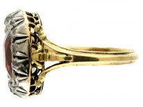 Hessanite Garnet & Diamond Ring