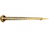Horseshoe Nail Sapphire & Diamond Brooch