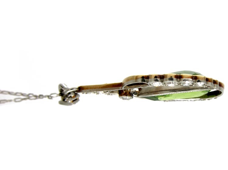 Peridot, Diamond & Pearl Pendant
