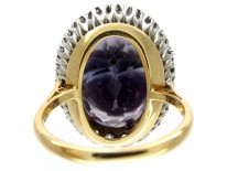 Large Amethyst Diamond Ring