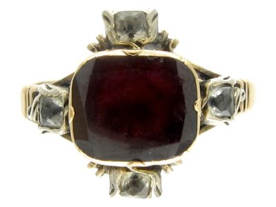 Georgian Garnet & Paste Ring