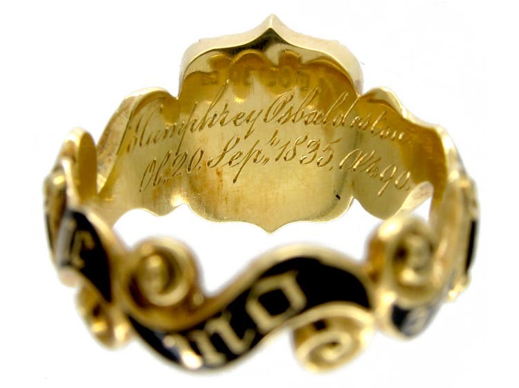 18ct Gold Georgian Mourning Ring