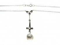 Pearl Diamond Drop Pendant
