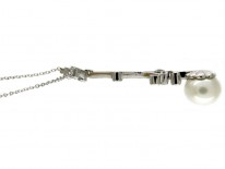 Pearl Diamond Drop Pendant