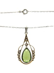 Black Starr & Frost Peridot & Diamond Pendant