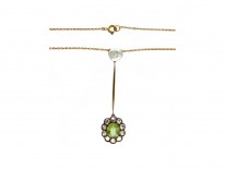 Peridot, Diamond & Pearl Pendant
