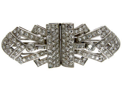 Art Deco Double Clip Diamond Brooch Art Deco Double Clip Diamond Brooch