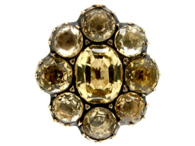 Topaz Georgian Cluster Ring