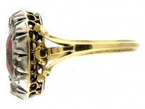 Hessanite Garnet & Diamond Ring