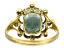 Edwardian Aquamarine & Diamond Ring