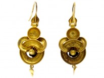 Victorian Gold & Turquoise Drop Earrings