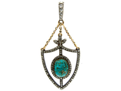 Diamond Scarab Pendant