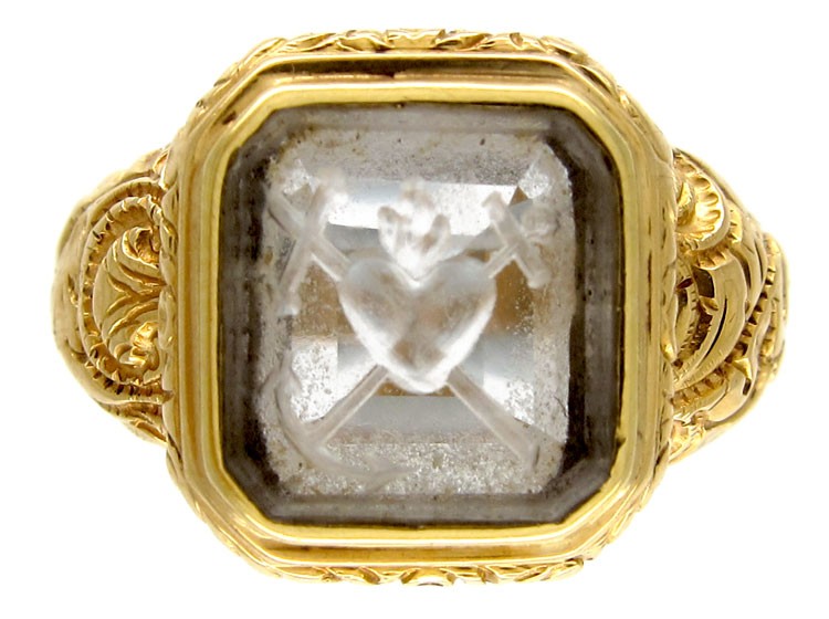 Rock Crystal Intaglio Ring