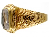 Rock Crystal Intaglio Ring