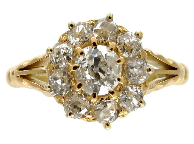 Victorian Diamond Cluster Ring