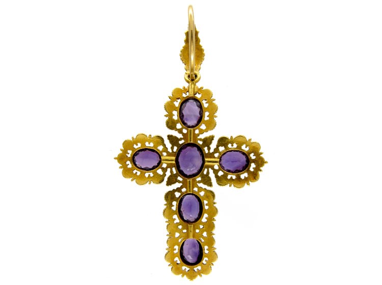 Amethyst Gold Cross