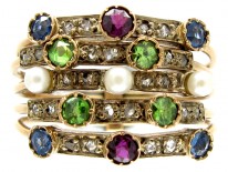 Multi Gemstone Harem Ring