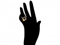 Rock Crystal Intaglio Ring