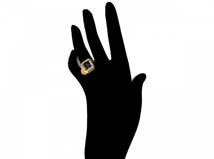 Rock Crystal Intaglio Ring