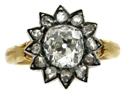 Early Victorian Diamond Cluster Ring