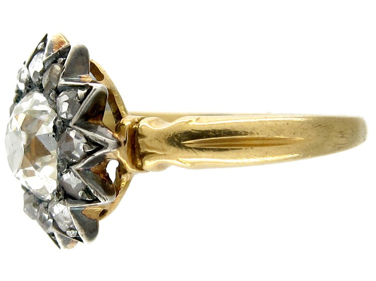 Early Victorian Diamond Cluster Ring
