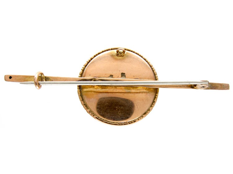 Butterfly Wing 9ct Gold Sulphide Brooch