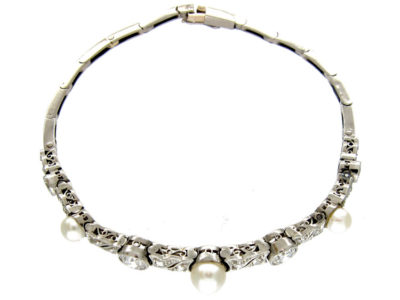 Diamond & Natural Pearl Bracelet Diamond & Natural Pearl Bracelet