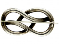 Scottish Silver & Grey Agate Brooch