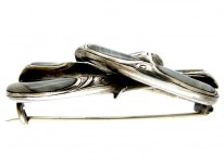 Scottish Silver & Grey Agate Brooch