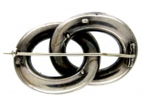 Scottish Silver & Malachite Brooch