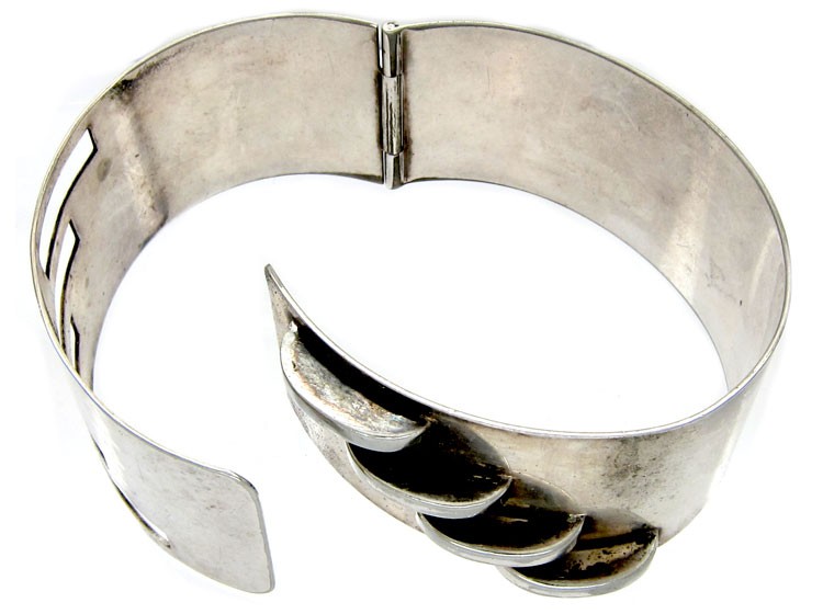 Silver Retro Bangle