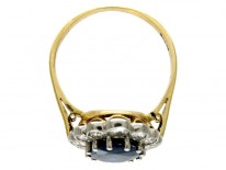 Sapphire & Diamond Cluster Ring