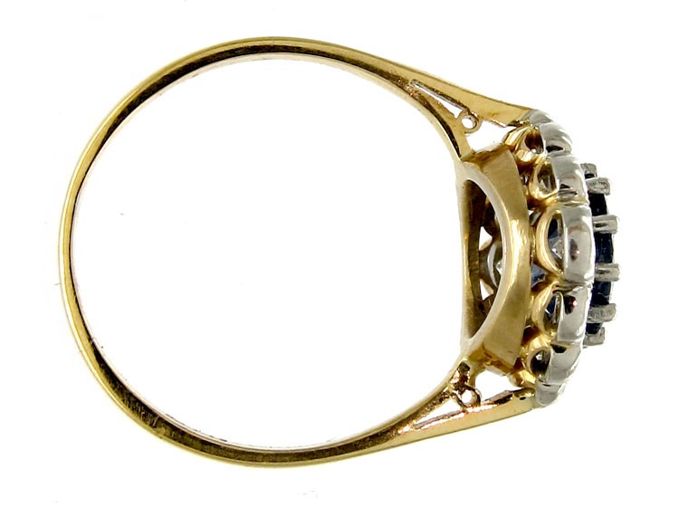 Sapphire & Diamond Cluster Ring