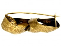 Victorian Gold Bow Brooch