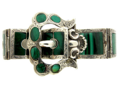 Scottish Silver & Malachite Bracelet