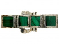 Scottish Silver & Malachite Bracelet