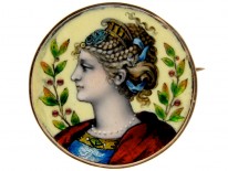Enamel Limoges Brooch