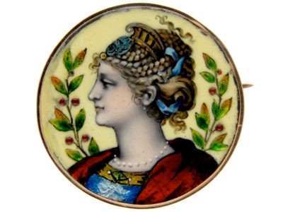 Enamel Limoges Brooch