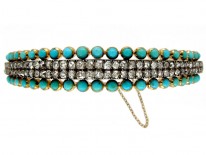 Turquoise & Diamond Bangle