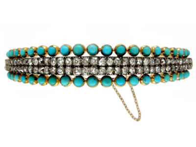 Turquoise & Diamond Bangle