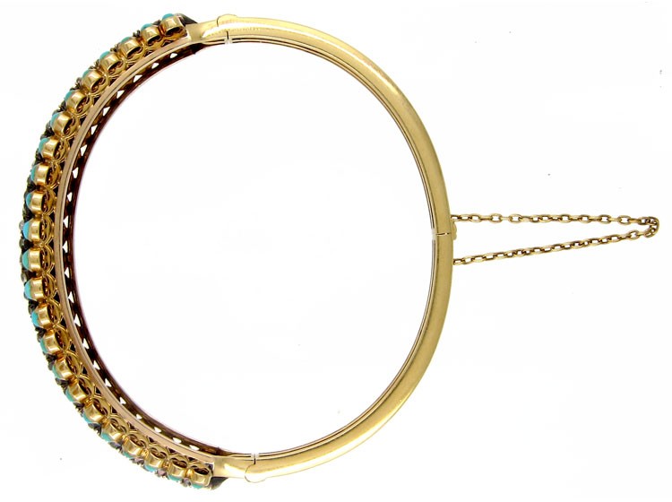Turquoise & Diamond Bangle