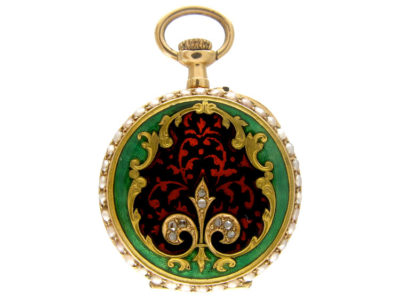 14ct Gold Edwardian Enamel Watch