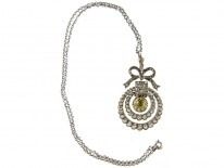 Edwardian Silver Bow Pendant
