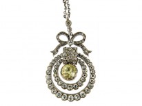 Edwardian Silver Bow Pendant