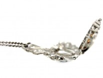 Edwardian Diamond & Platinum Pendant on Chain