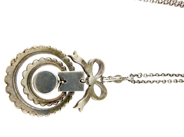 Edwardian Silver Bow Pendant