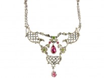 Edwardian Silver & Paste Necklace