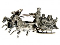 Russian Troika Brooch