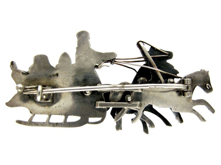 Russian Troika Brooch